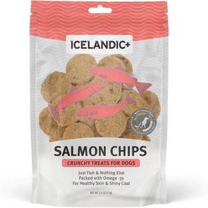 Icelandic+ Salmon Fish Chips Dog Treats, 2.5-oz bag