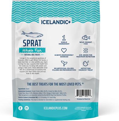 Show full view: Icelandic+ Sprats Whole Fish Dog Treats, 2-oz bag slide 3 of 7