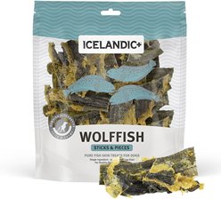 Icelandic+ Wolffish Stick Chews Dog Treats, 9-oz bag