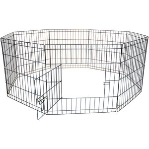 Iconic Pet 8-Panel Portable Foldable Wire Dog Pen, 24-in