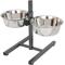 Show in main carousel: Iconic Pet Adjustable Stainless Steel Elevated Dog Bowl, H Design, 2-qt slide 1 of 5