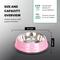 Show in main carousel: Iconic Pet Color Splash Stripe Non-Skid Dog Bowl, 2 count, Pink, 1-cup slide 9 of 10