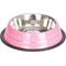 Show in main carousel: Iconic Pet Color Splash Stripe Non-Skid Stainless Steel Dog & Cat Bowl, Pink, 8-oz slide 1 of 7