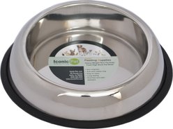 Iconic Pet Heavy Weight Non-Skid Easy Feed High Back Stainless Steel Dog & Cat Bowl, 32-oz slide 1 of 6