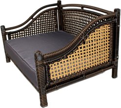 Iconic Pet Maharaja Rattan Sofa Cat & Dog Bed with Removable Cover, Caramel & Mocha slide 2 of 9