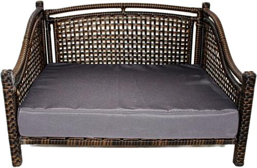Show full view: Iconic Pet Maharaja Rattan Sofa Cat & Dog Bed with Removable Cover, Caramel & Mocha slide 3 of 10