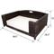 Show in main carousel: Iconic Pet Rattan Rectangular Sofa Cat & Dog Bed with Removable Cover, Espresso, Large slide 6 of 6