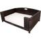 Show in main carousel: Iconic Pet Rattan Rectangular Sofa Cat & Dog Bed with Removable Cover, Espresso, Medium slide 2 of 8