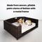 Show in main carousel: Iconic Pet Rattan Rectangular Sofa Cat & Dog Bed with Removable Cover, Espresso, Medium slide 5 of 8