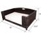 Show in main carousel: Iconic Pet Rattan Rectangular Sofa Cat & Dog Bed with Removable Cover, Espresso, Medium slide 8 of 8