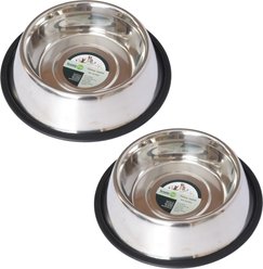 Iconic Pet Stainless Steel Non-Skid Dog & Cat Bowl, 2 count, 2-cup