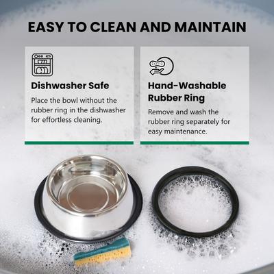 Show full view: Iconic Pet Stainless Steel Non-Skid Dog & Cat Bowl, 2 count, 2-cup slide 8 of 10