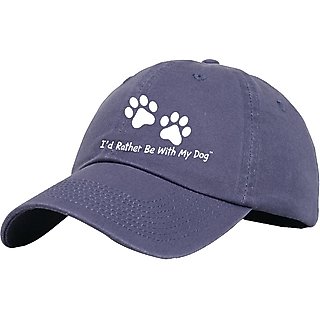 I'd Rather Be With My Dog Baseball Hat, Indigo slide 1 of 2