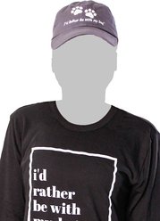 I'd Rather Be With My Dog Baseball Hat, Indigo slide 2 of 2