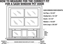 Ideal Pet 23-28 Sash Window Flap Cat Door, White, Small slide 2 of 2