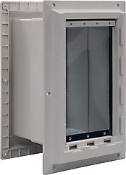 Ideal Pet Products Wall Entry Dual Flap Dog Door, White, Medium