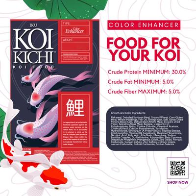 Show full view: IKU KOI KICHI Color Enhancer Koi Fish Food, 16-lb bag slide 2 of 2
