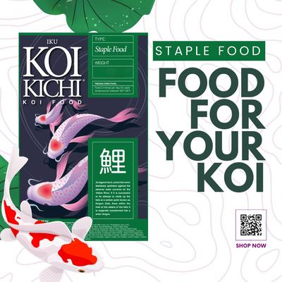 Show full view: IKU KOI KICHI Staple Koi Fish Food, 2-lb bag slide 2 of 2