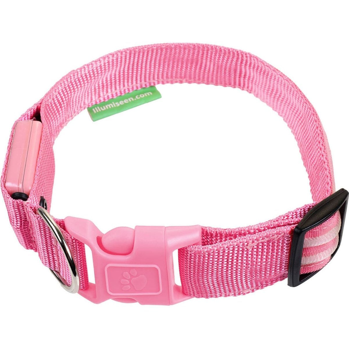 Pink Small Illumiseen LED USB Rechargeable Dog Collar