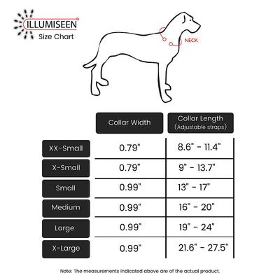 Show full view: Illumiseen LED USB Rechargeable Nylon Dog Collar, Pink, X-Large: 21.6 to 27.5-in neck slide 2 of 8