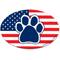Show in main carousel: Imagine This Company American Flag Paw Print Magnet, Oval Shape slide 1 of 5