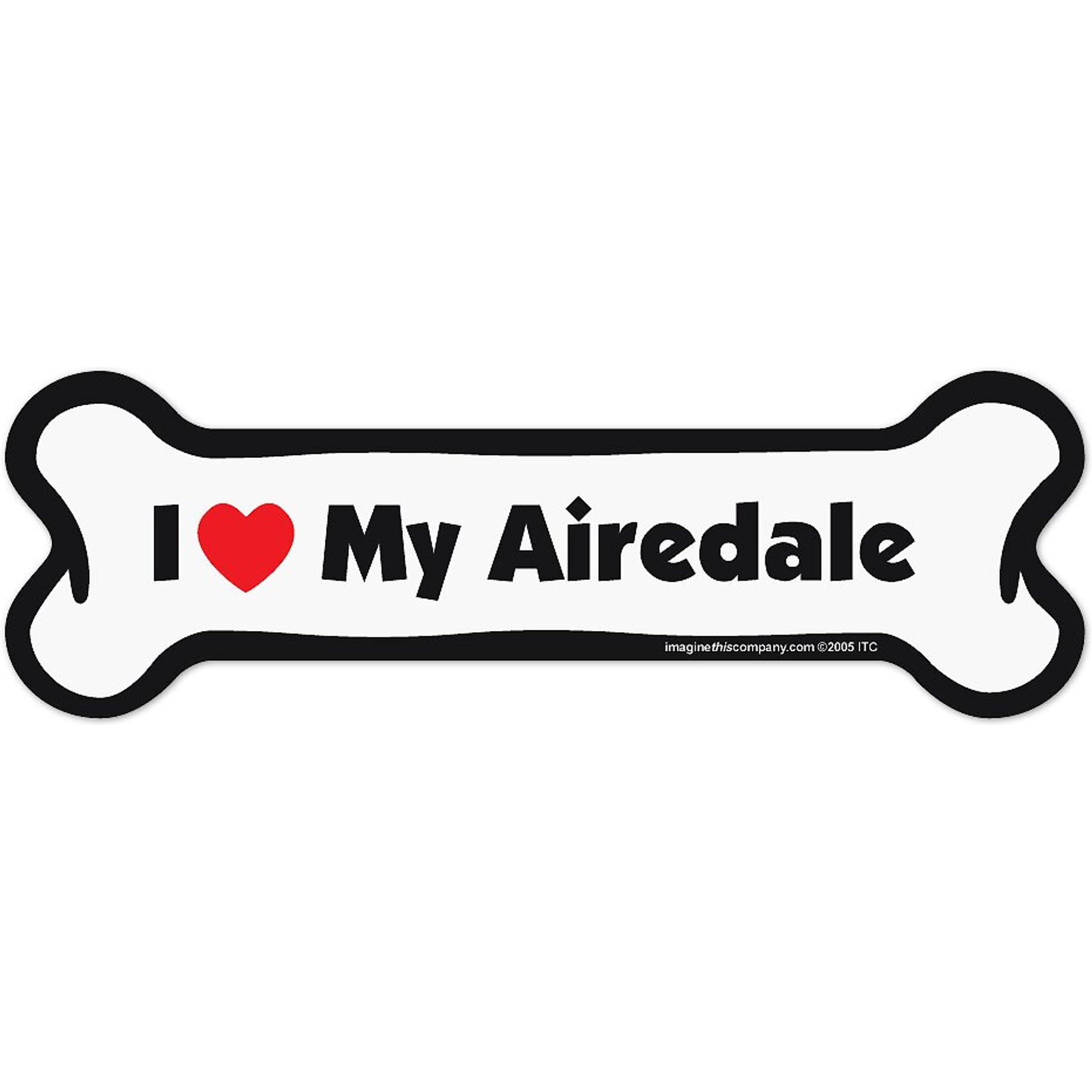 Imagine This Company Bone Magnet, Airedale