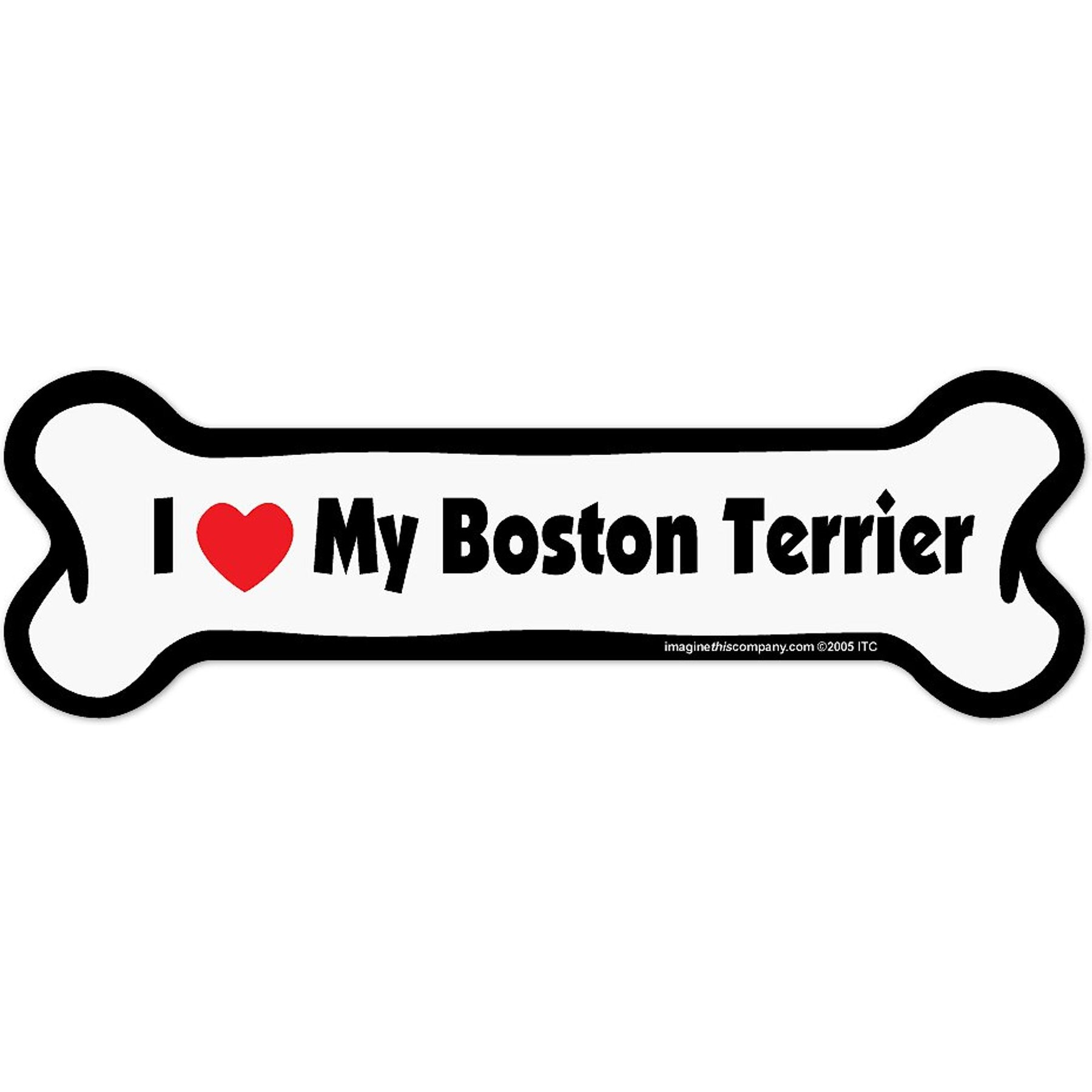 Imagine This Company Bone Magnet, Boston Terrier