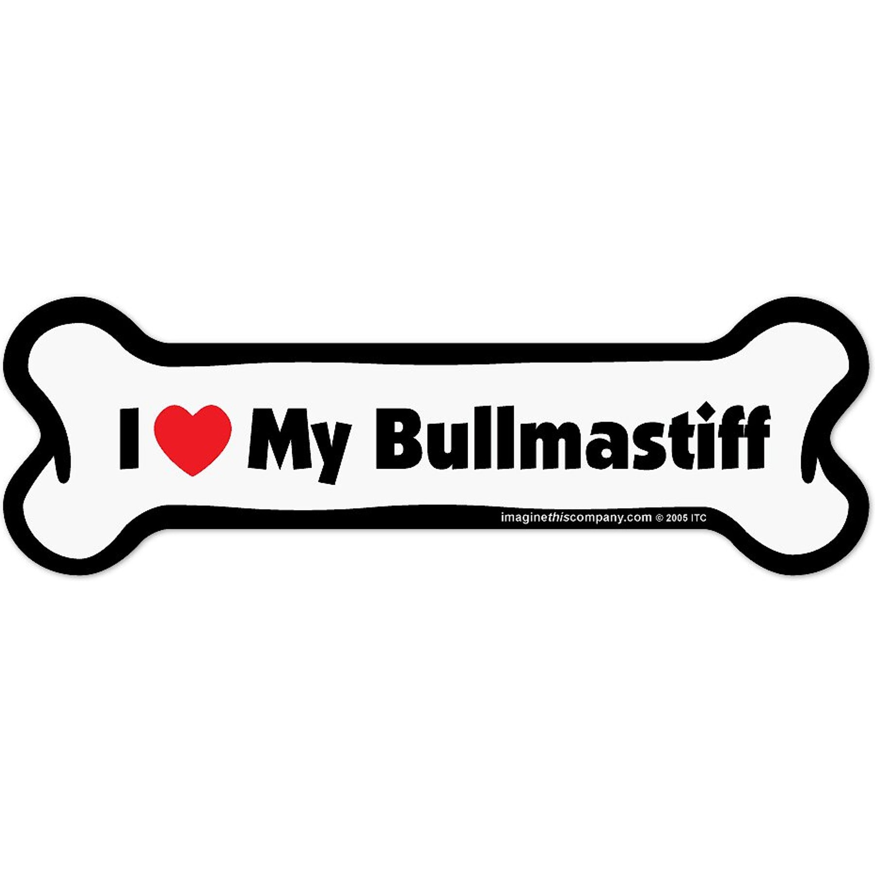 Imagine This Company Bone Magnet, Bullmastiff