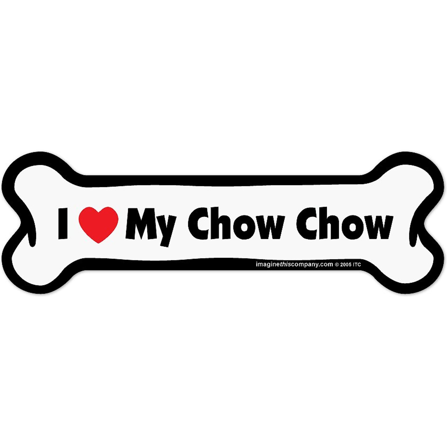 Imagine This Company Bone Magnet, Chow Chow