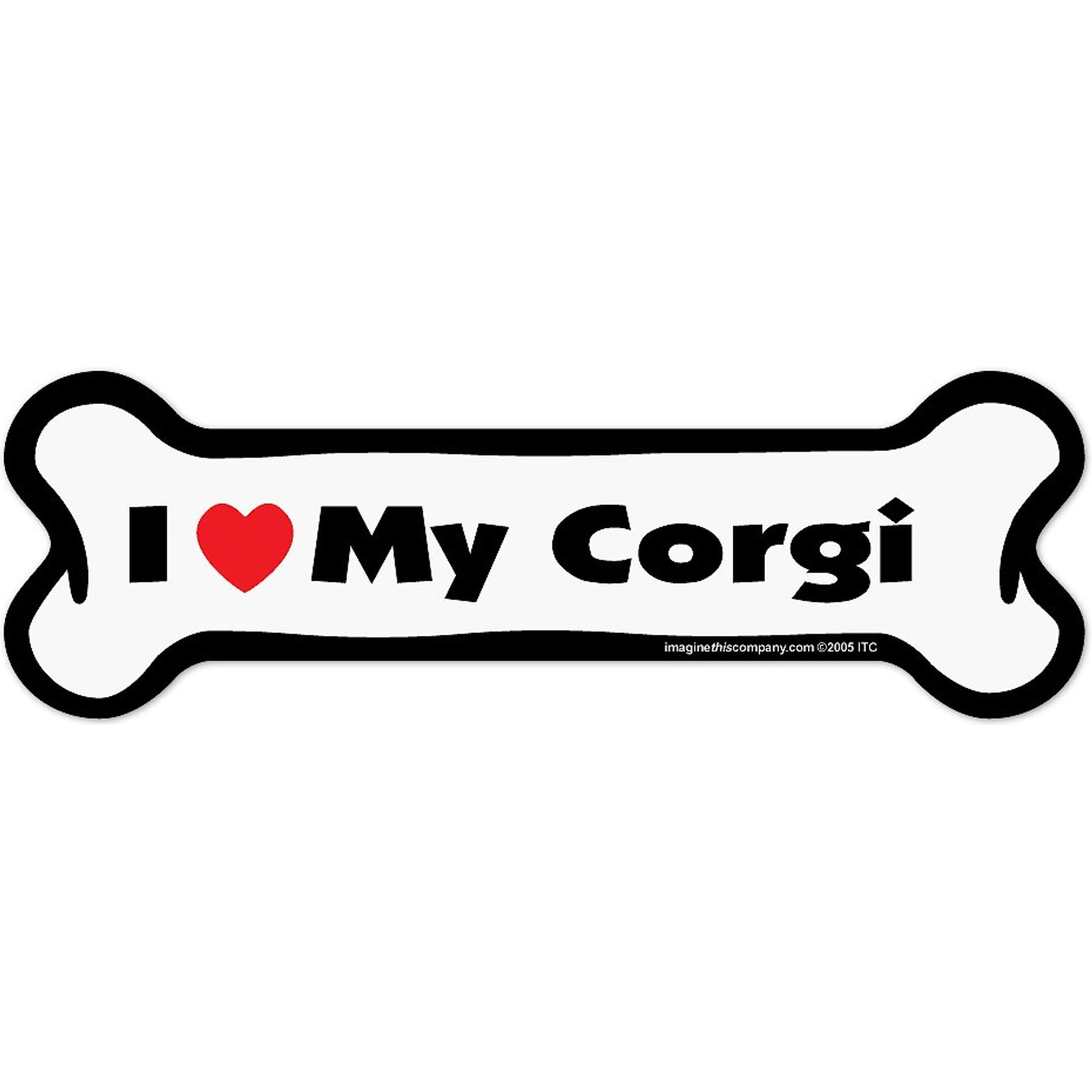 Imagine This Company Bone Magnet, Corgi