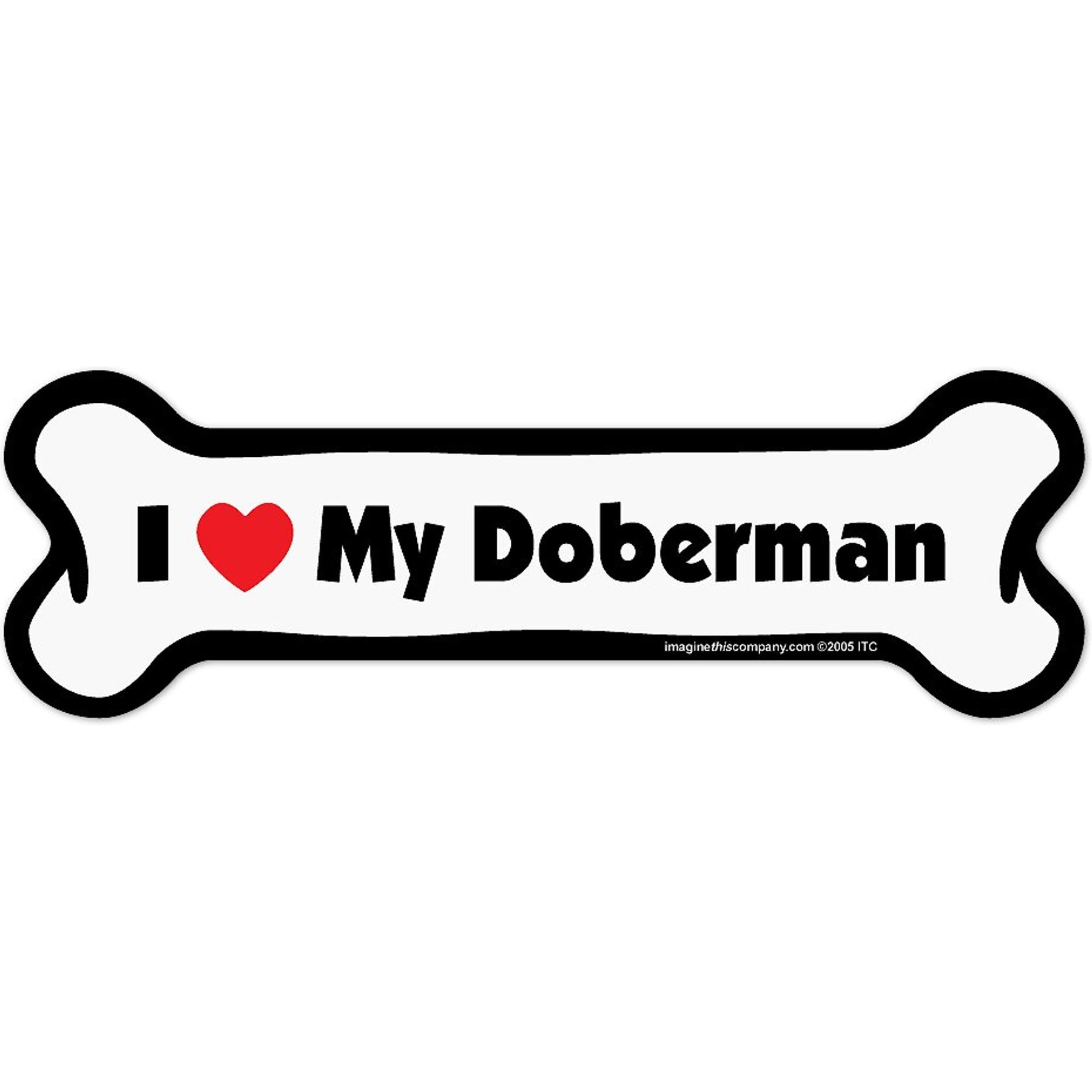 Imagine This Company Bone Magnet, Doberman