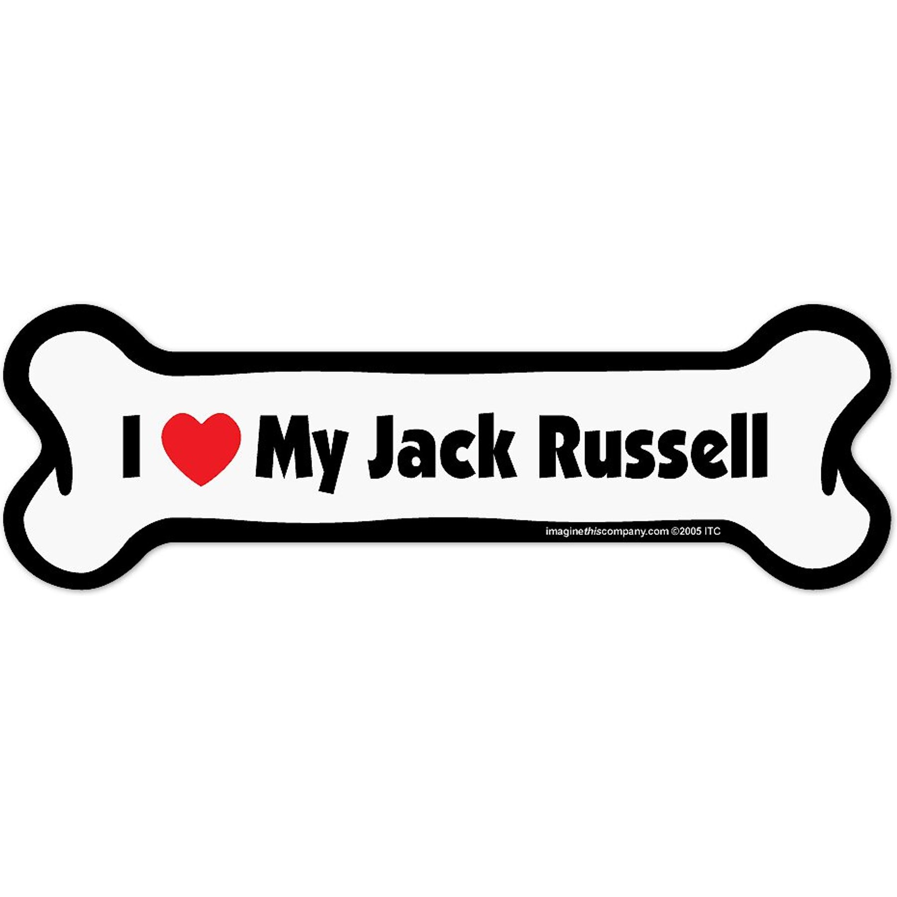 Imagine This Company Bone Magnet, Jack Russell