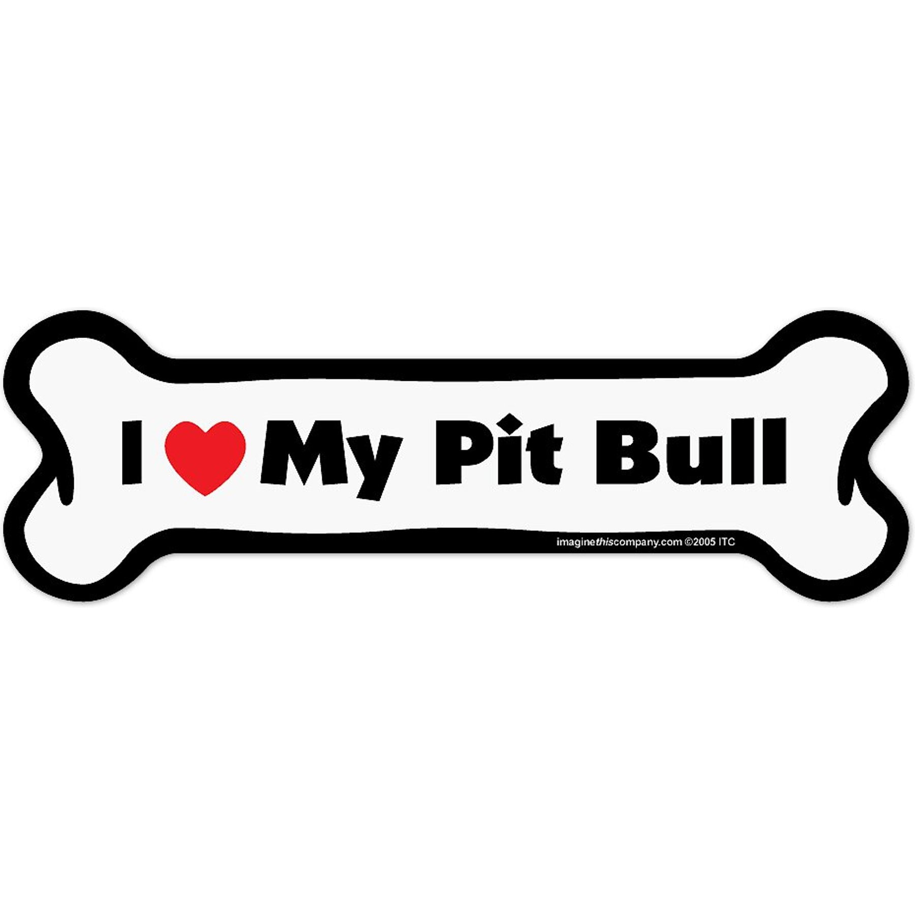 Imagine This Company Bone Magnet, Pit Bull