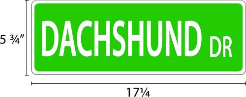 Show full view: Imagine This Company Dog Breed Street Sign, Dachshund slide 3 of 7