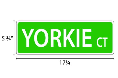 Show full view: Imagine This Company Dog Breed Street Sign, Yorkie slide 2 of 6