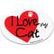 Show in main carousel: Imagine This Company "I Love My Cat" Heart Magnet, Oval Shape slide 1 of 4