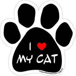 Imagine This Company "I Love My Cat" Magnet, Paw Shape