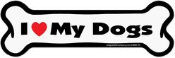 Imagine This Company "I Love My Dogs" Magnet, Bone Shape slide 1 of 4