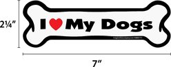 Imagine This Company "I Love My Dogs" Magnet, Bone Shape slide 2 of 4