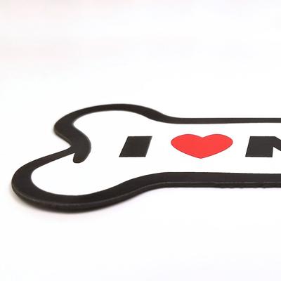 Show full view: Imagine This Company "I Love My Dogs" Magnet, Bone Shape slide 4 of 5