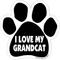 Show in main carousel: Imagine This Company "I Love My GrandCat" Magnet, Paw Shape slide 1 of 5