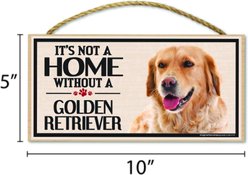 Imagine This Company "It's Not a Home Without" Wood Breed Sign, Golden Retriever slide 2 of 4