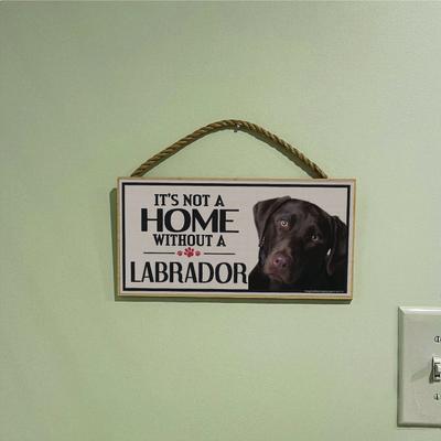 Show full view: Imagine This Company "It's Not a Home Without" Wood Breed Sign, Labrador - Chocolate slide 3 of 6