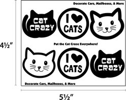 Imagine This Company Mini-Cats Car Magnet, 6 count slide 2 of 4