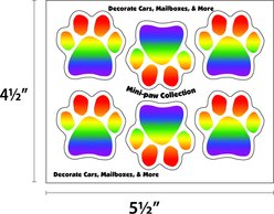 Imagine This Company Mini-Paws Car Magnet, 6 count, Rainbow slide 2 of 4
