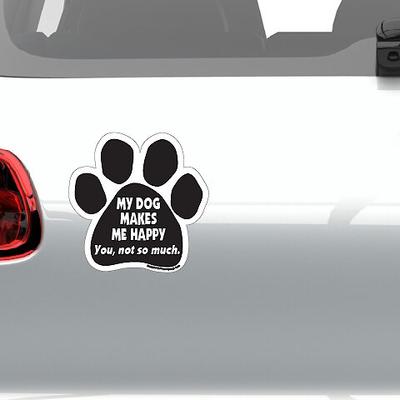 Show full view: Imagine This Company "My Dog Makes Me Happy" Magnet, Paw Shape slide 3 of 4