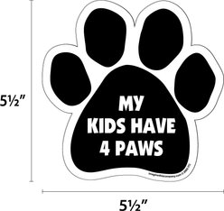 Imagine This Company "My Kids Have 4 Paws" Magnet, Paw Shape slide 2 of 4