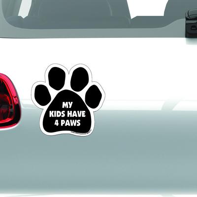 Show full view: Imagine This Company "My Kids Have 4 Paws" Magnet, Paw Shape slide 3 of 4