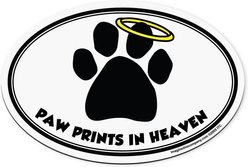 Imagine This Company " Paw Prints In Heaven" Magnet, Oval Shape