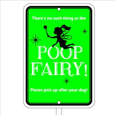 Show full view: Imagine This Company "Poop Fairy" Garden Sign, Mini slide 1 of 5